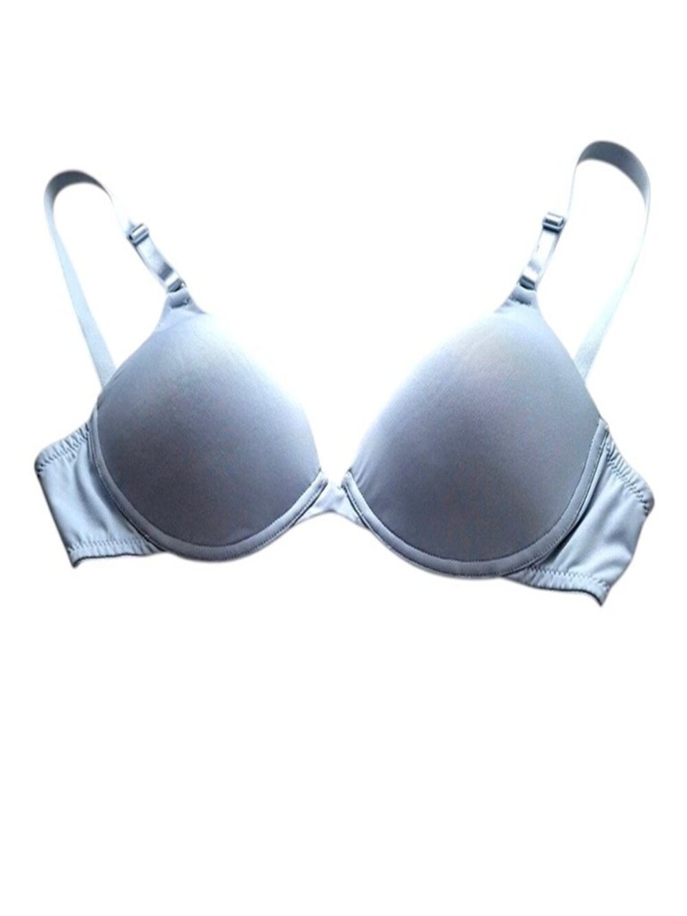 Liz Claiborne Womens T-Shirt Bra 36C Blue Wirefree Padded Adjustable Minimalist